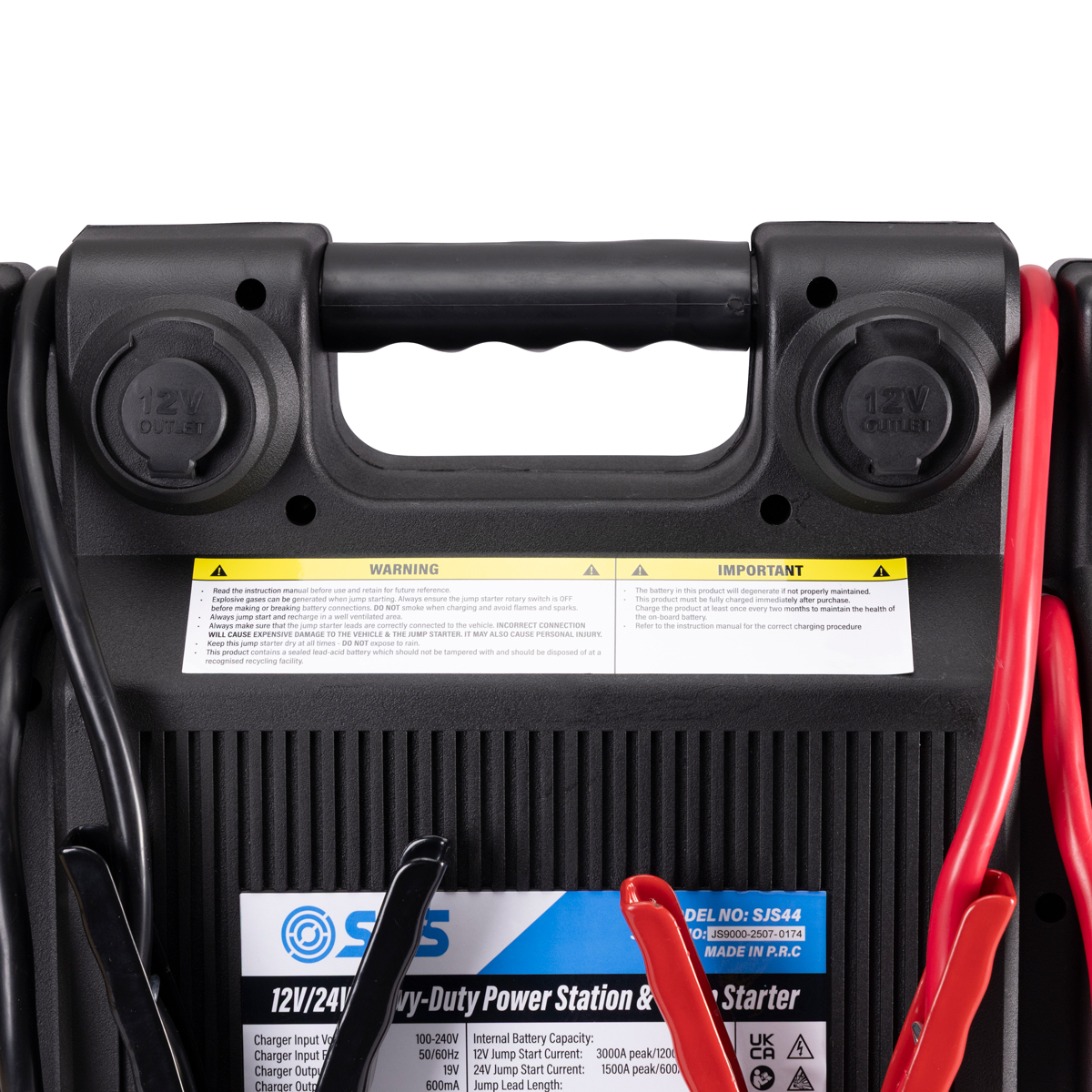 SGS 3000 Amp 12V/24V Heavy-Duty Jump Starter Power Station | LED Light
